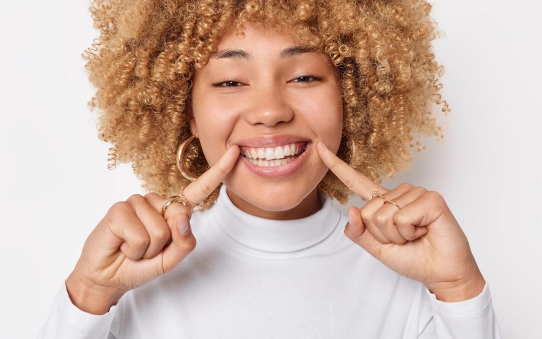 woman with perfect smile after dental bonding